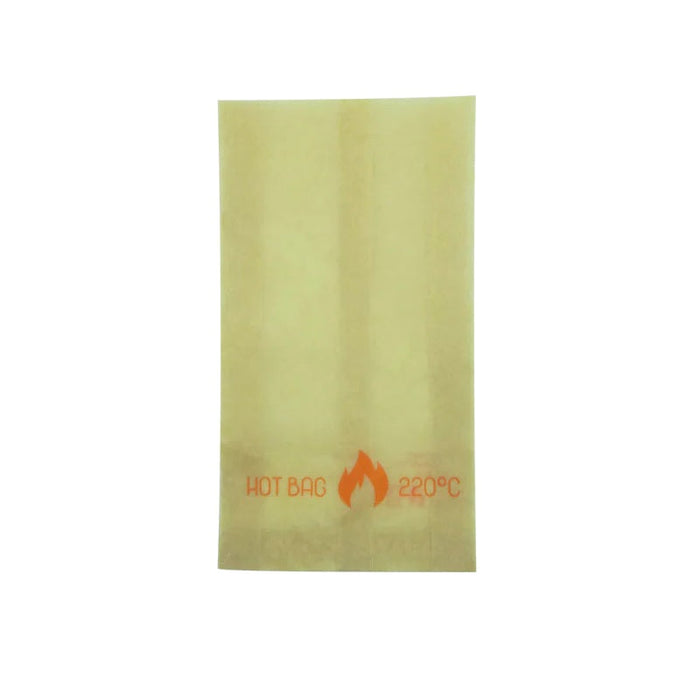 Sacchetto in carta scura kraft, speciale per forno 110x35mm H200mm